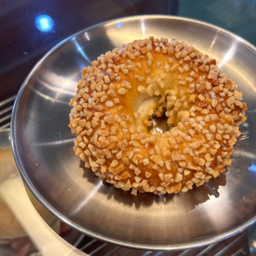 Caramel cream cheese Pretzel Bagel
