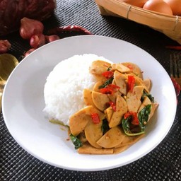 กะเพราหมูยอ