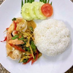 ผัดฉ่า(ราดข้าว)