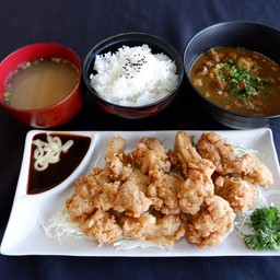 Fried chicken Curry Rice Set ข้าวแกงกะหรี่ไก่ทอด+ซุปมิโสะ