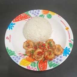 ข้าวหมึกผัดพริกเกลือ