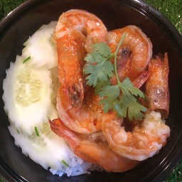 ข้าวกุ้งกระเทียม