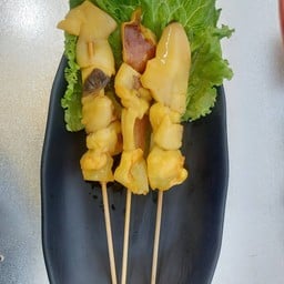 หมึกน้อย ปลาหมึกย่าง น้ำจิ้มซีฟู๊ด บางพูน