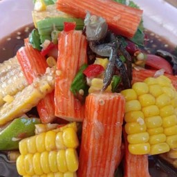 ตำไทยปูข้าวโพดปูอัด