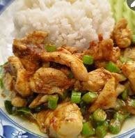 ไก่ผัดพริกแกงใต้