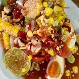 ตำข้าวโพด ไข่เค็ม
