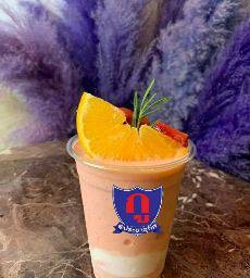 สตรอเบอร์รี่+ส้มสมูทตี้ Strawberry+orange smoothie