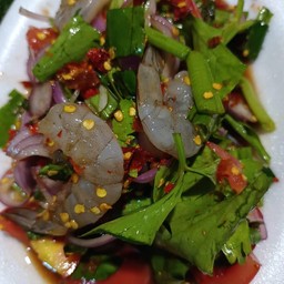 ยำกุ้งสด(น้ำปลาร้า)