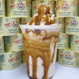 นมหมีปั่นนมสด คาราเมล