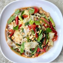 ตำข้าวปุ้นก้อยปลาร้า