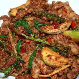 พริกแกงเนื้อกับข้าว