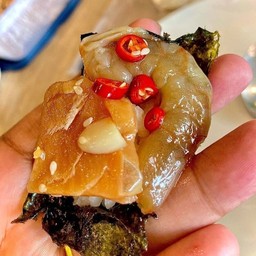 [อร่อยซ่ากับโค้ก] Set กุ้ง + แซลมอนรวมคุณไสย ( รวมกุ้งและแซลมอนดองซีอิ๊ว) +  โค้ก ออริจินัล (กระป๋อง)