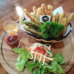 ผัก3สีทอดกรบ