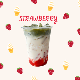 สตอเบอรี่มัทฉะนมสด