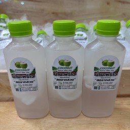น้ำมะพร้าวแท้ 100% ผสมเนื้อมะพร้าว แพค 3 ขวด
