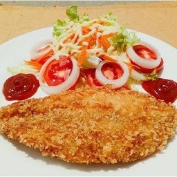 สเต๊กปลา&แฮม