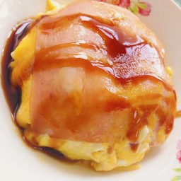 ข้าวหน้าแฮมคนใจดี ราดซอสเทอริยากิ