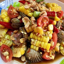 ตำข้าวโพดหอยแครงปลาร้า