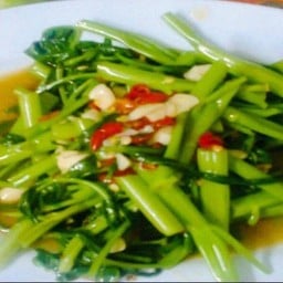 ผัดผักบุ้งไฟแดง (ผักล้วน)