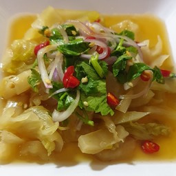 ยำผักกาดดอง