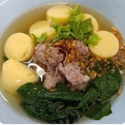 ต้มจืดตำลึง+เต้าหู้+หมูสับ