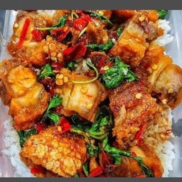 ป้าอรข้าวขาหมูสูตรบางรัก ผัดกะเพราขาหมูรสเด็ดสูตรโบราณ (ตามสั่ง) ดอนเมือง