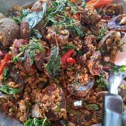 กระเพราไข่เยียวม้า