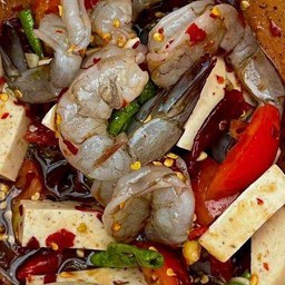 ตำเหลากุ้งสดหมูยอน้ำปลาร้านัวๆ