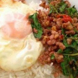 ข้าวกะเพราหมู+ไข่ดาว