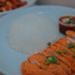 🍛ข้าวไก่กรอบน้ำจิ้มแจ่ว