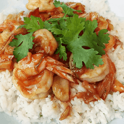 ข้าวกุ้งคั่วกระเทียม