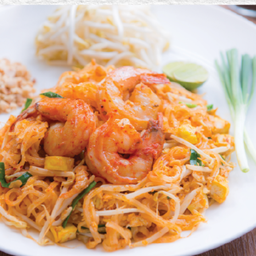 ผัดไทยกุ้งสด