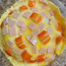 ข้าวไข่ข้นแฮมปูอัด