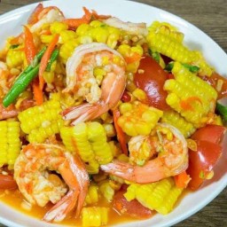 ตำข้าวโพดกุ้งสด
