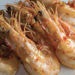 กุ้งแชบ๊วยทอดพริกเกลือ  5ตัว