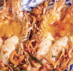 พล่ากุ้งแม่น้ำ  2  ตัว