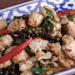 เนื้อปูก้อนผัดขี้เมา