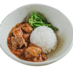 ข้าว+หมูผัดซอส