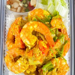 ข้าวผัดผงกระหรี่กุ้ง