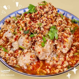 กะเพาพริกแห้ง-ข้าวหน้าลาบหมูทอด บ้านป้าดุกDSN ไม่หยุดปากจริงๆ