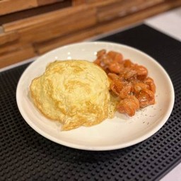 🍚ข้าวไส้กรอกคลุกซอส