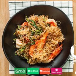 หมี่กระเฉด กุ้ง