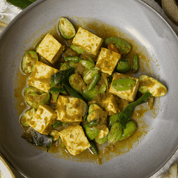 สะตอผัดพริกแกงเขียวเต้าหู้(มังสวิรัติ)