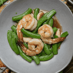 ถั่วหวานผัดกุ้ง