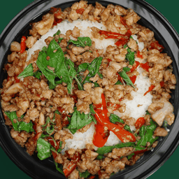 ข้าวคั่วกะเพราสวน