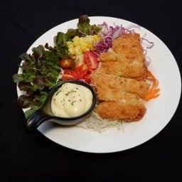 สลัดไก่ทอด