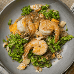 ผัดวุ้นเส้นดอกขจรกุ้ง