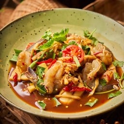 ตำหน่อไม้กุ้งสด