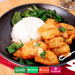 ข้าวกระเพรา ปลา