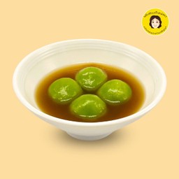 บัวลอยชาเขียวไส้ถั่วแดงน้ำขิง